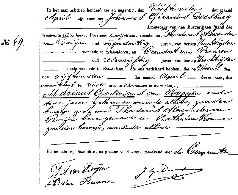 18960415 ovl akte 49 Marinus G zv TA v Rooijen - C Kommer